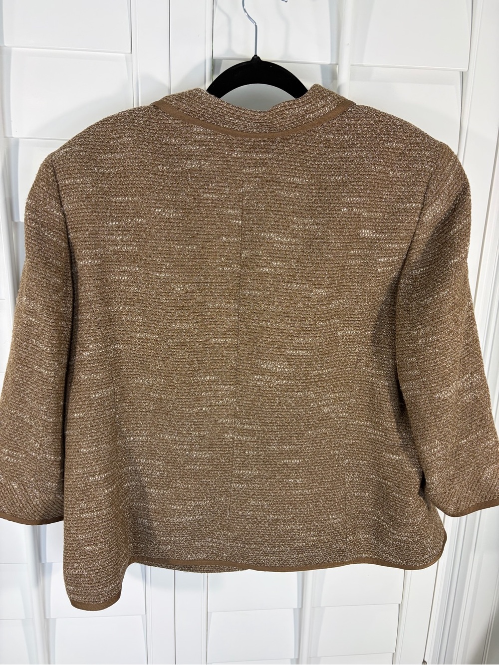 Kate Hill Brown Textured Tweed Blazer (20W) - Picture 3 of 8
